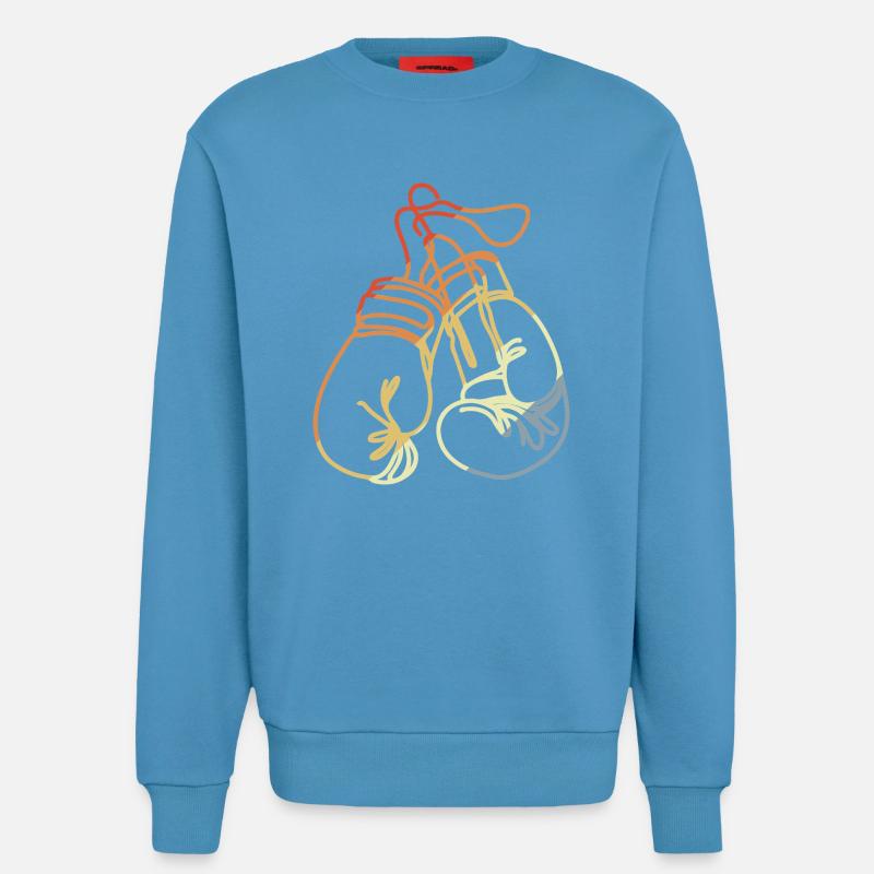 Boxhandschuhe Retro Style - Sweatshirt - made by SPREAD - Sol Blue