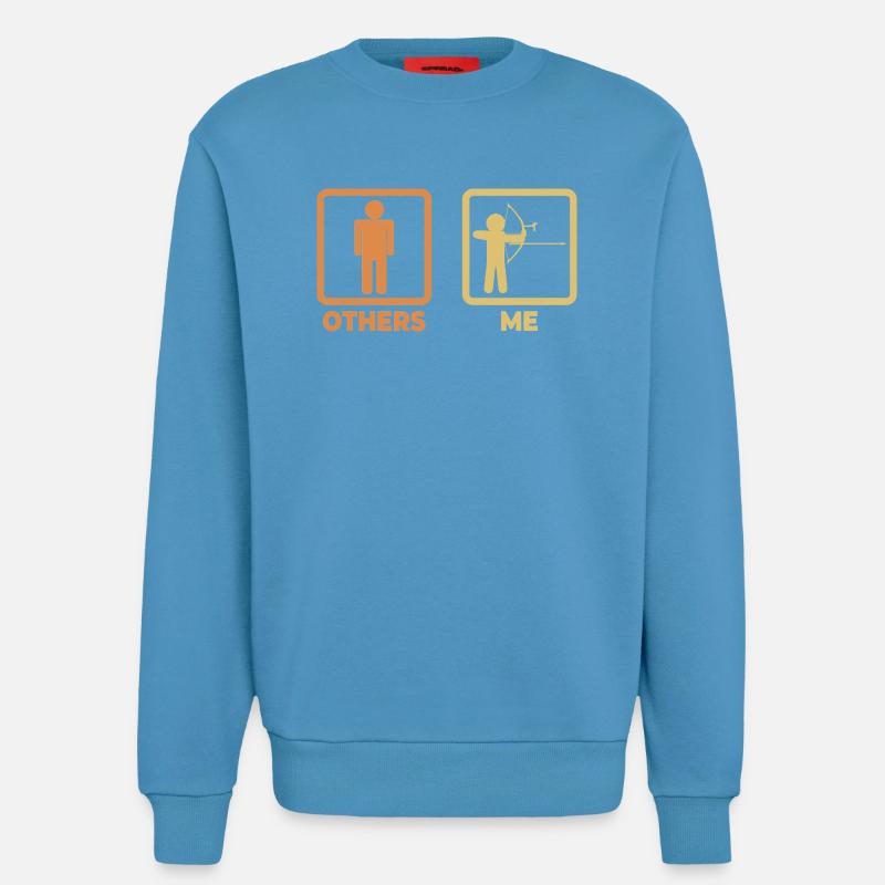 Bogenschütze Strichmännchen - Sweatshirt - made by SPREAD  -  Sol Blue