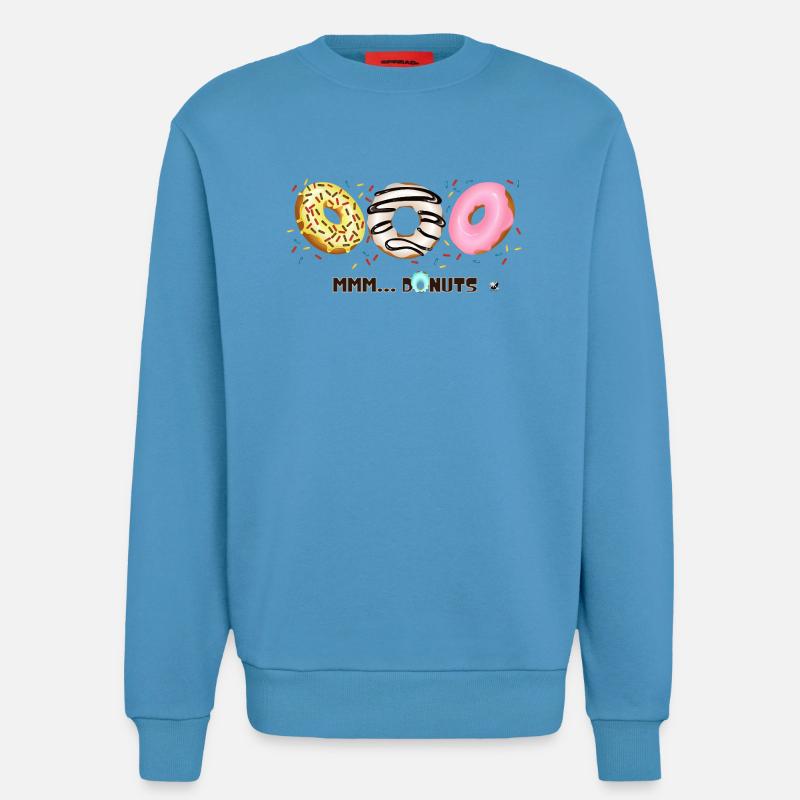 Glasierte Donuts mit Sprinkles Abbildung - Sweatshirt - made by SPREAD  -  Sol Blue