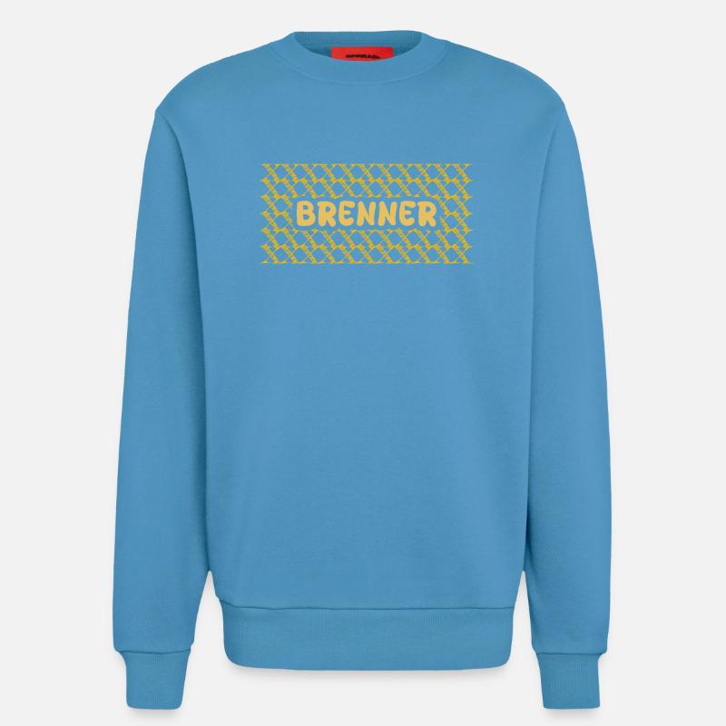 Brenner Gelb Netz Muster - Sweatshirt - made by SPREAD  -  Sol Blue