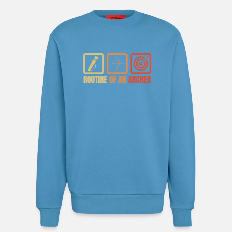 Bogensport Routine - Sweatshirt - made by SPREAD  -  Sol Blue