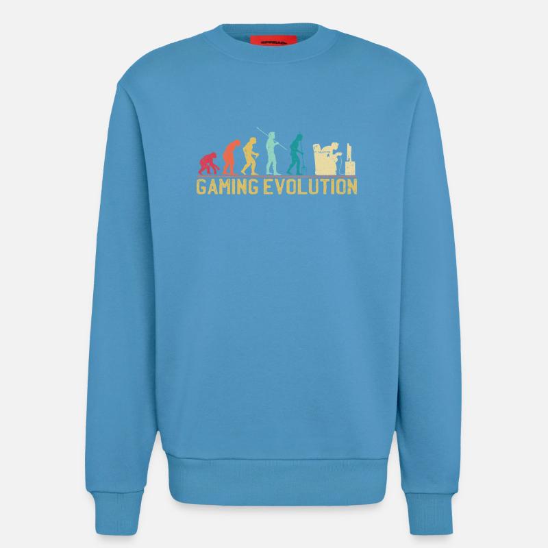 Illustrations de Gaming Evolution - Sweat bio décontracté fabriqué en UE -  Sol Blue