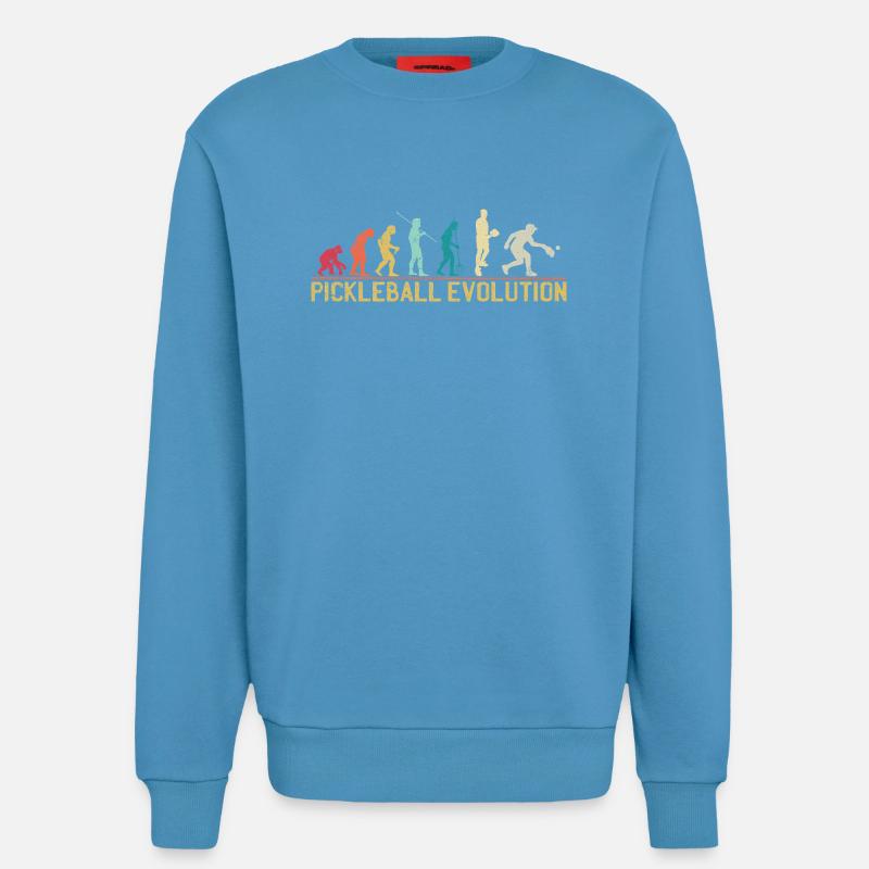 Pickleball Evolution Progression Design - Sweatshirt - made by SPREAD  -  Sol Blue