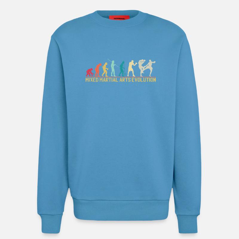 Mixed Martial Arts Evolution Design - Sweatshirt - made by SPREAD  -  Sol Blue