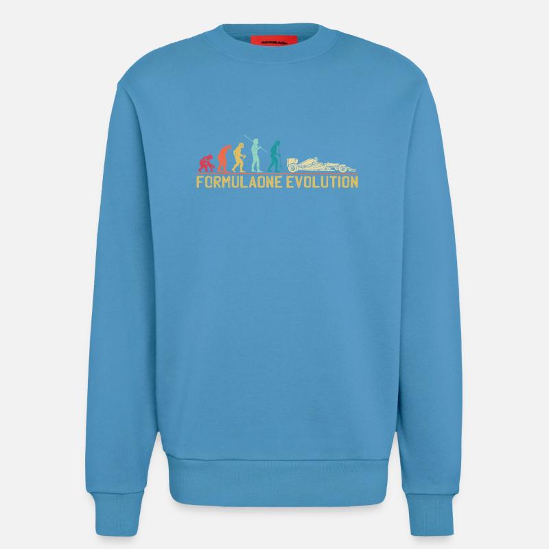 Formulaone Evolution Illustration - Sweatshirt - made by SPREAD  -  Sol Blue