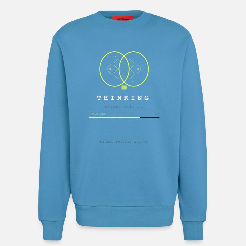 BRAIN.EXE IS LOADING - Sweatshirt - made by SPREAD  -  Sol Blue