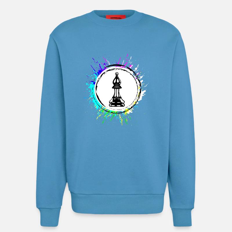 Schachfigur symbol - Sweatshirt - made by SPREAD  -  Sol Blue