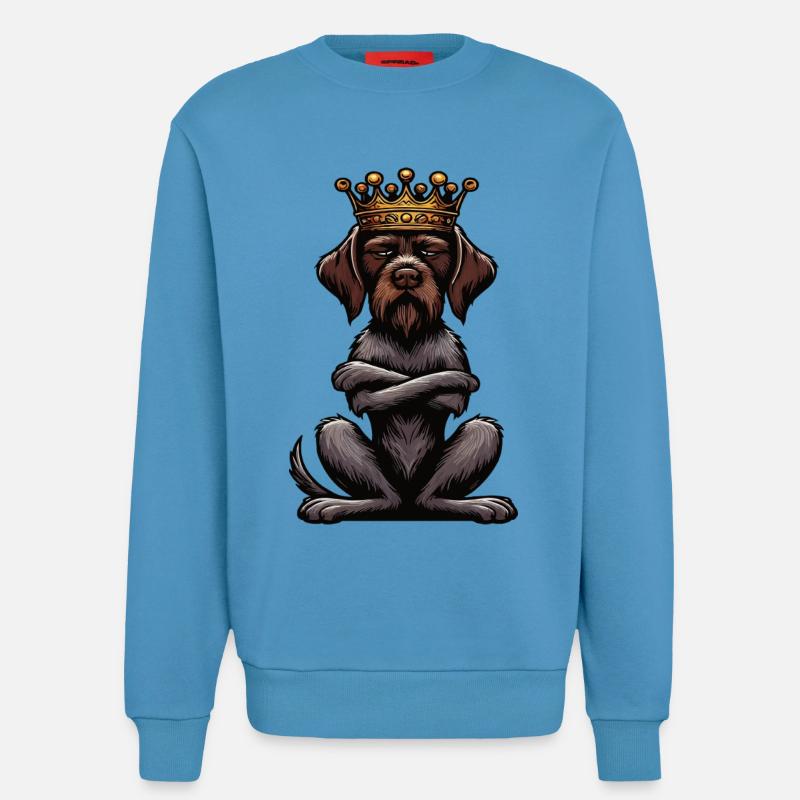 Deutsch Drahthaar Deutsch-Drahthaar Besitzer - Sweatshirt - made by SPREAD  -  Sol Blue