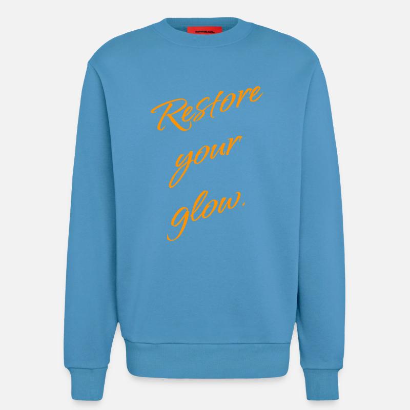 Restore Your Glow – Selfcare Statement - Sweatshirt - made by SPREAD  -  Sol Blue