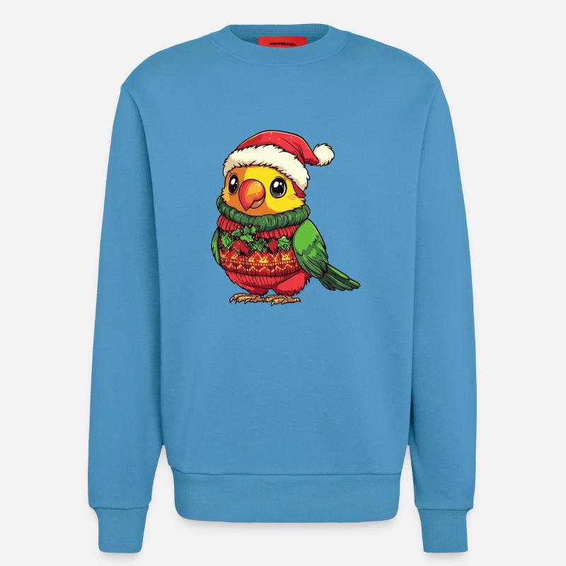 Bande dessinée de Noël perroquet - Sweat bio décontracté fabriqué en UE -  Sol Blue