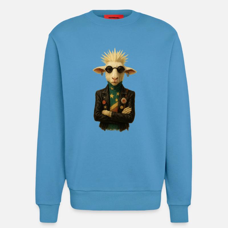 Punkgoat mit Sternenband - Sweatshirt - made by SPREAD  -  Sol Blue