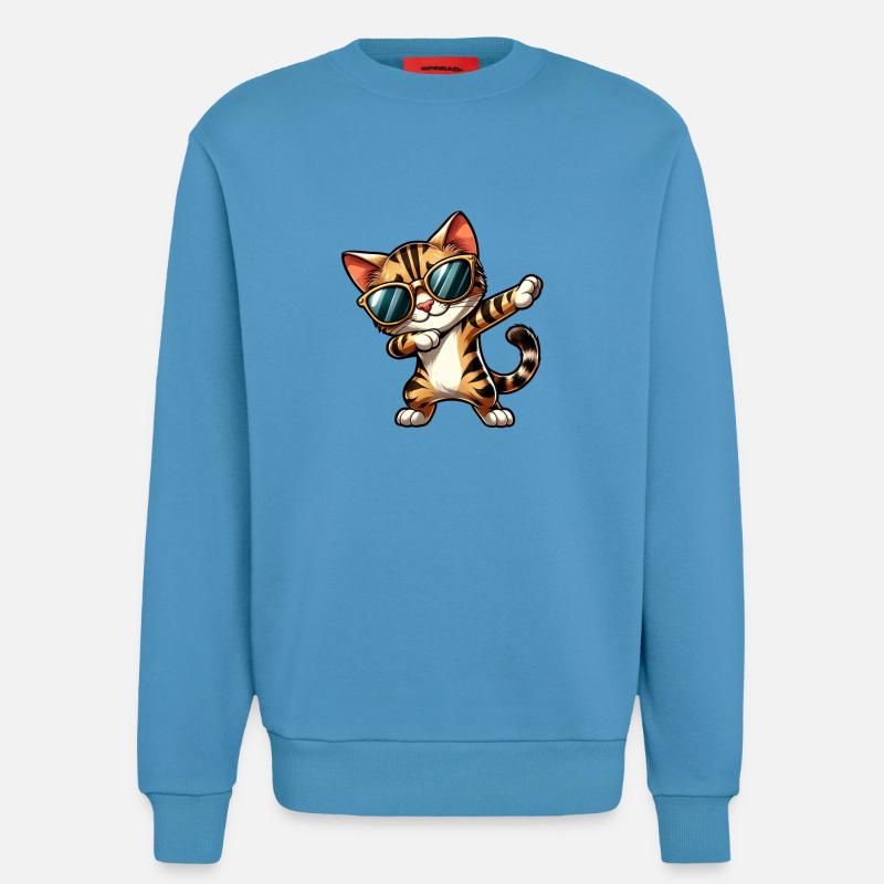 Bengal Cat Makes Dab Comic - Sweatshirt - made by SPREAD  -  Sol Blue