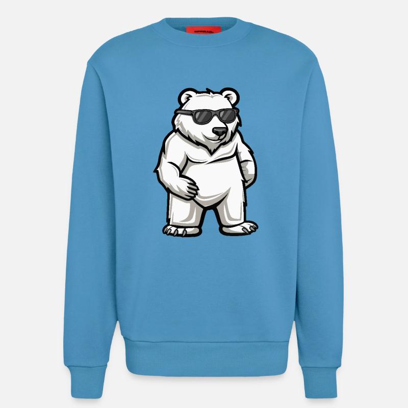 Polar Bear Cool Comic - Sweatshirt - made by SPREAD  -  Sol Blue
