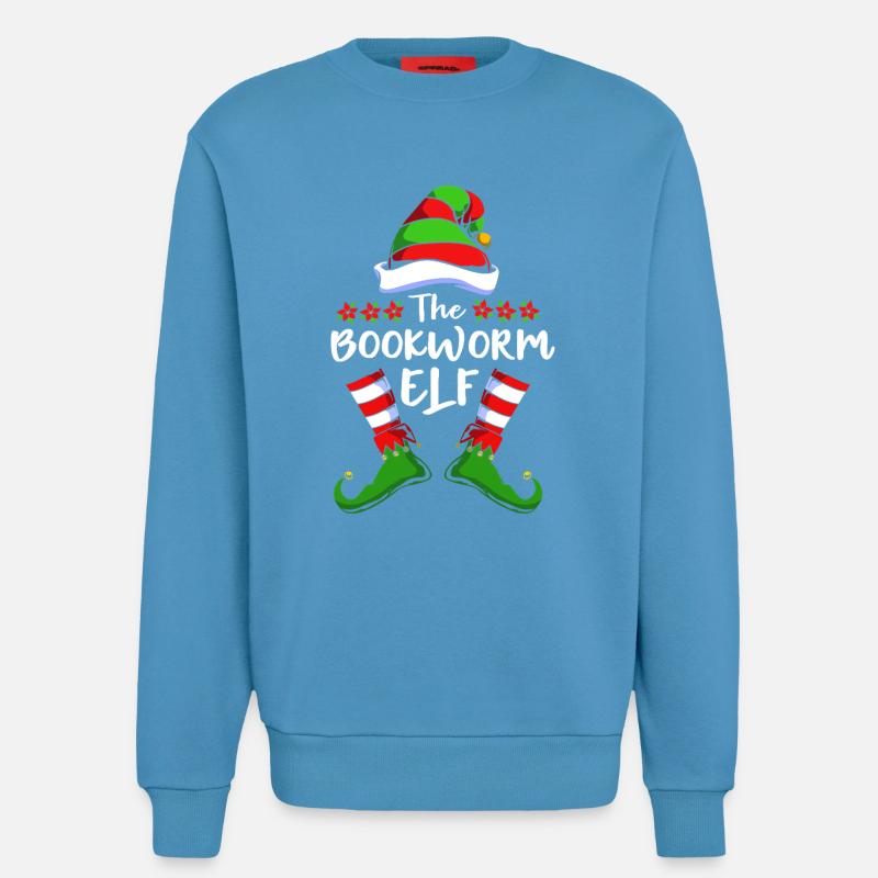 Elfe Elf Weihnachtsgeschenk Bücher Lesen - Sweatshirt - made by SPREAD  -  Sol Blue