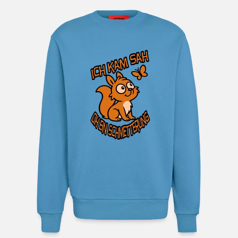Verträumtes Eichhörnchen mit Spruch - Sweatshirt - made by SPREAD  -  Sol Blue