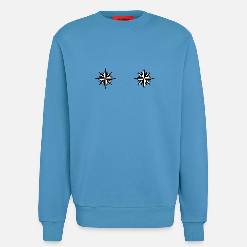 Kompass Winde Sterne - Sweatshirt - made by SPREAD  -  Sol Blue