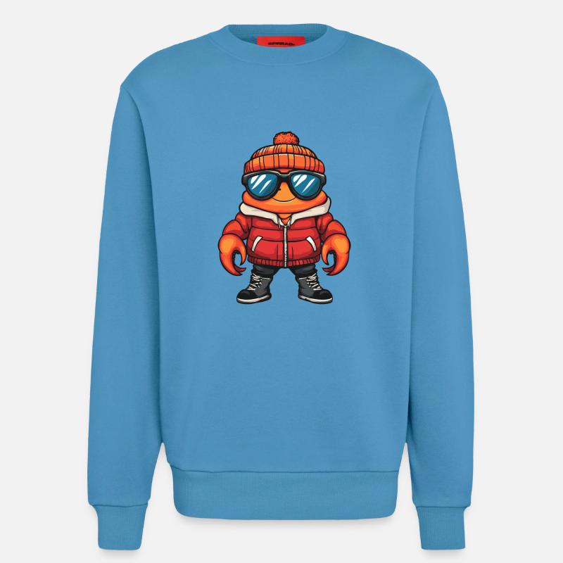 Crab Crab Winter Comic - Sweatshirt - made by SPREAD - Sol Blue