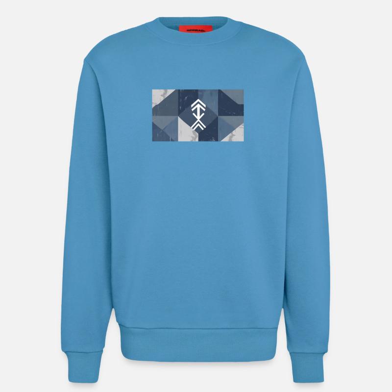 Geometric Blue Element Pattern - Sweatshirt - made by SPREAD - Sol Blue