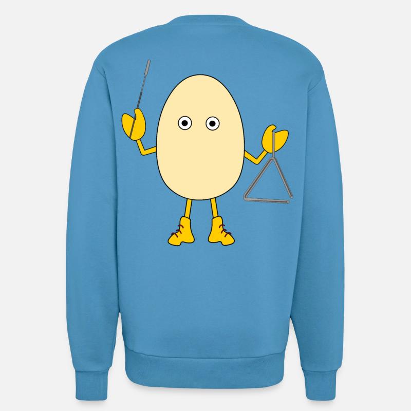 Triangle Egghead - Sweatshirt - made by SPREAD  -  Sol Blue