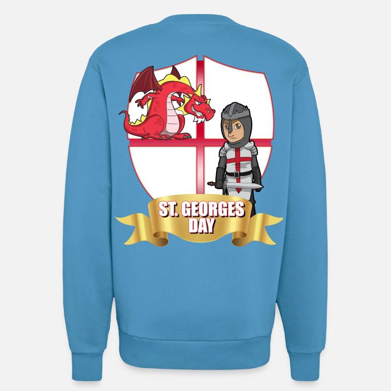 Chevalier Dragon de la Saint-Georges - Sweat bio décontracté fabriqué en UE -  Sol Blue