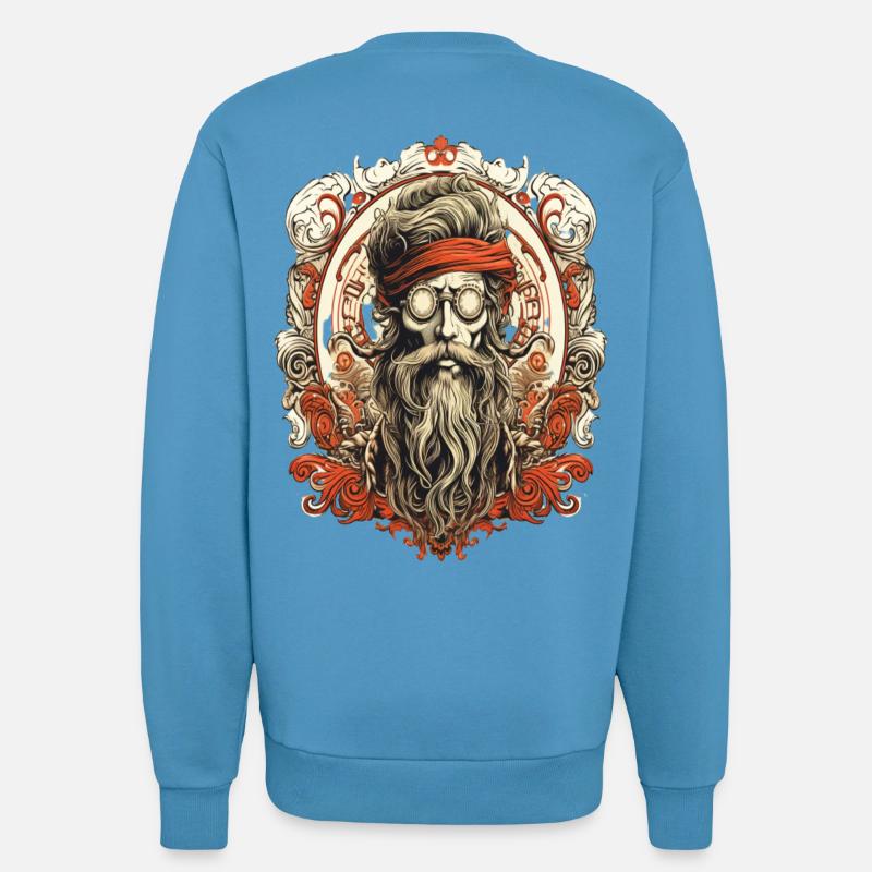 Retro Ghost Hunter TattooDesign - Sweatshirt - made by SPREAD  -  Sol Blue