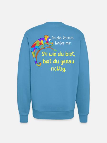 An die Person hinter mir - Sweatshirt - made by SPREAD - Sol Blue