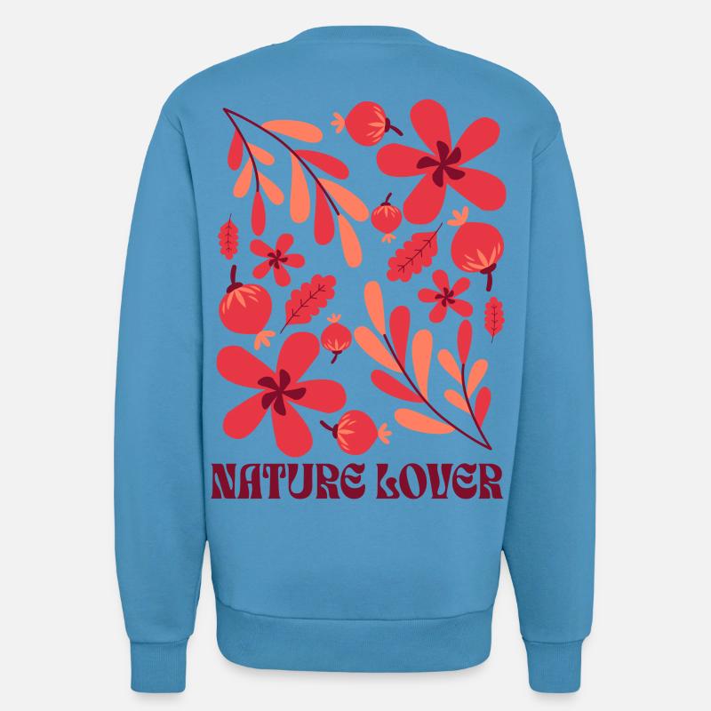 Amoureux de la nature - Sweat bio décontracté fabriqué en UE -  Sol Blue