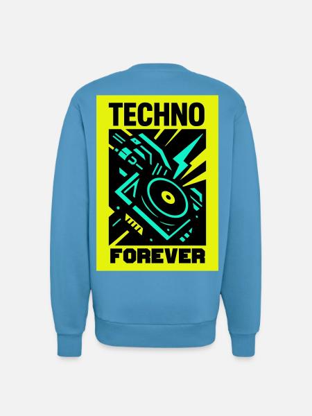 Techno Forever - Sweatshirt - made by SPREAD - Sol Blue