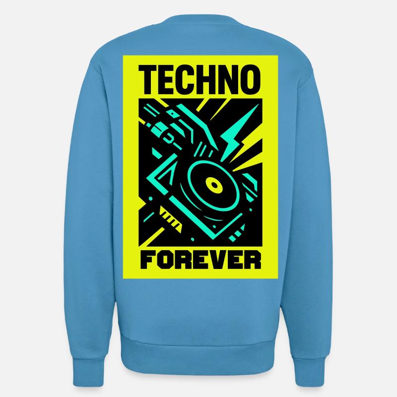 Techno Forever - Sweatshirt - made by SPREAD  -  Sol Blue