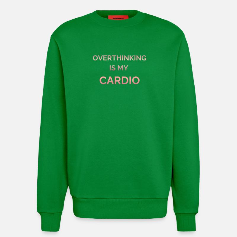 Overthinking Is My Cardio Gradient Text - Sweatshirt - made by SPREAD  - City Green