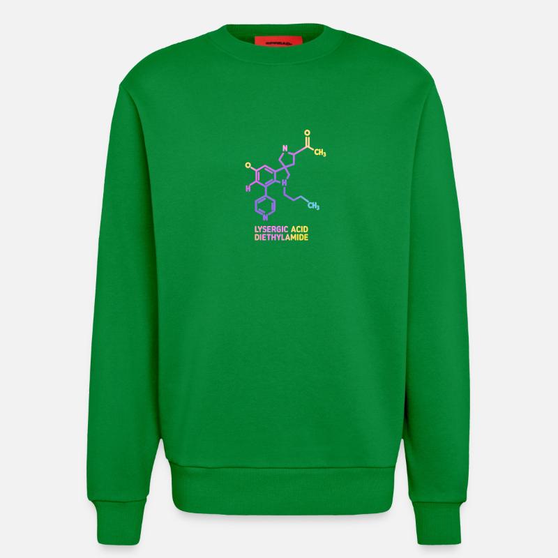 Psychedelic Molecular Art LSD - Sweatshirt - made by SPREAD  - City Green