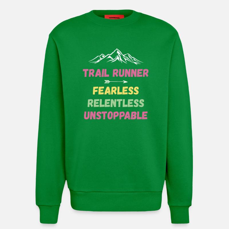 Trail Runner - Intrépide. Implacable. Imparable. - Sweat bio décontracté fabriqué en UE - City Green
