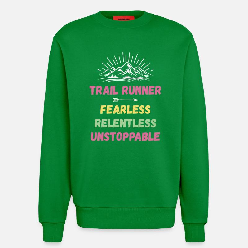 Trail Runner - Intrépide. Implacable. Imparable. - Sweat bio décontracté fabriqué en UE - City Green