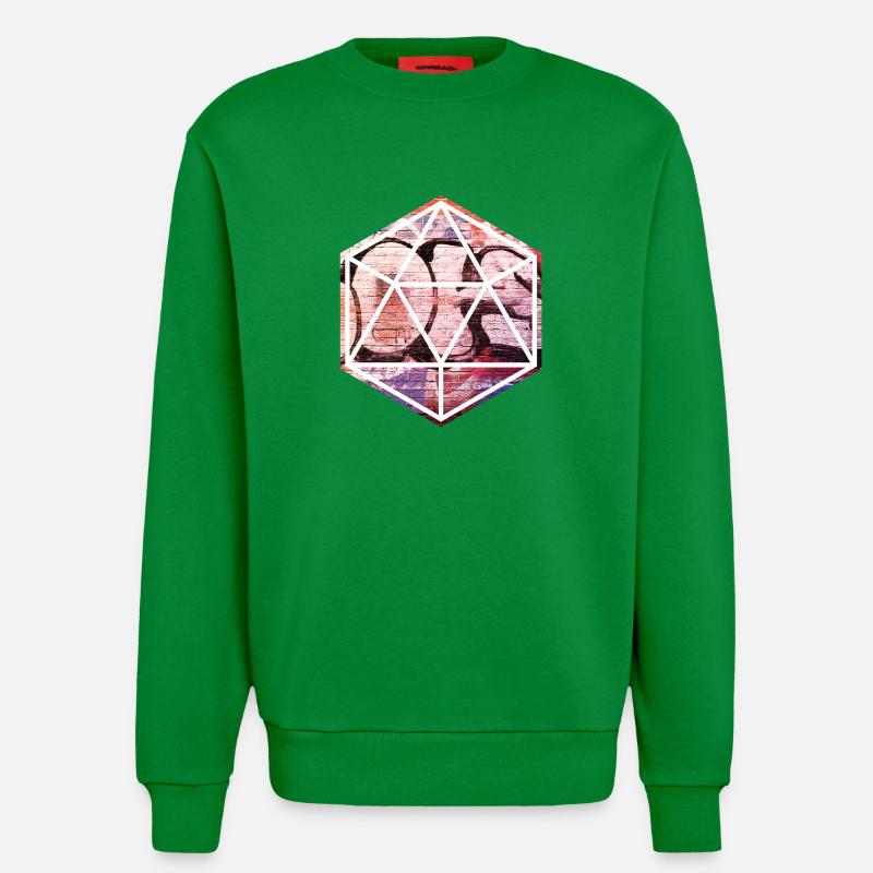 Geometrisches Graffiti-Prisma - Sweatshirt - made by SPREAD  - City Green