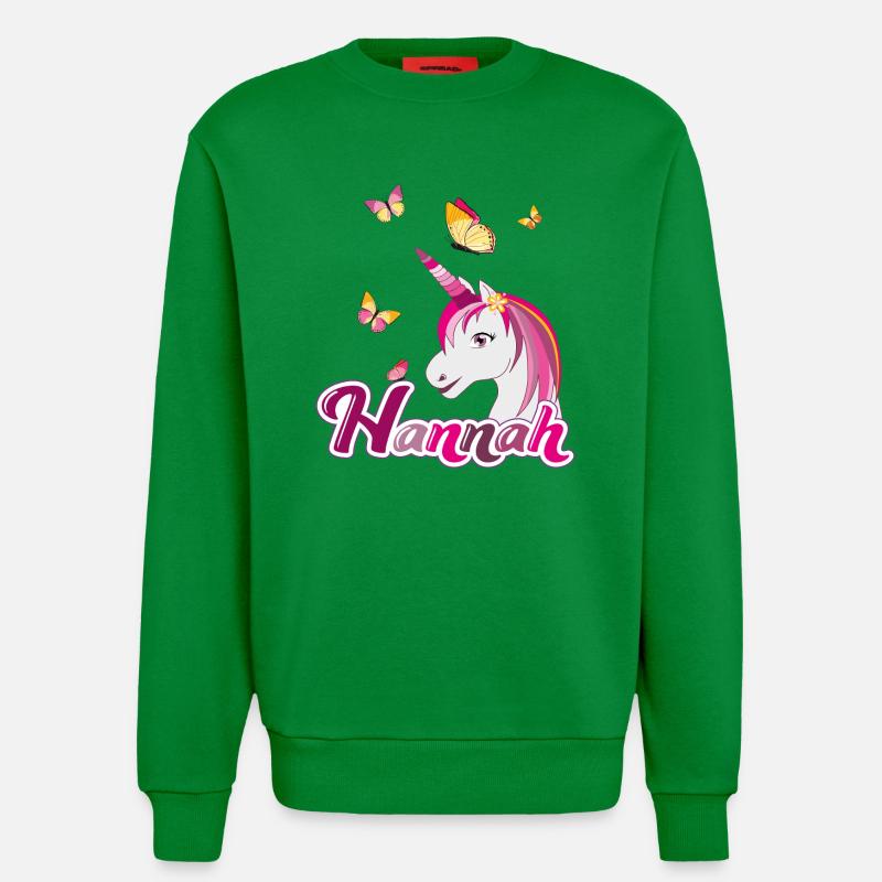 Hannah , Mädchenname, Lieblingsname - Sweatshirt - made by SPREAD  - City Green