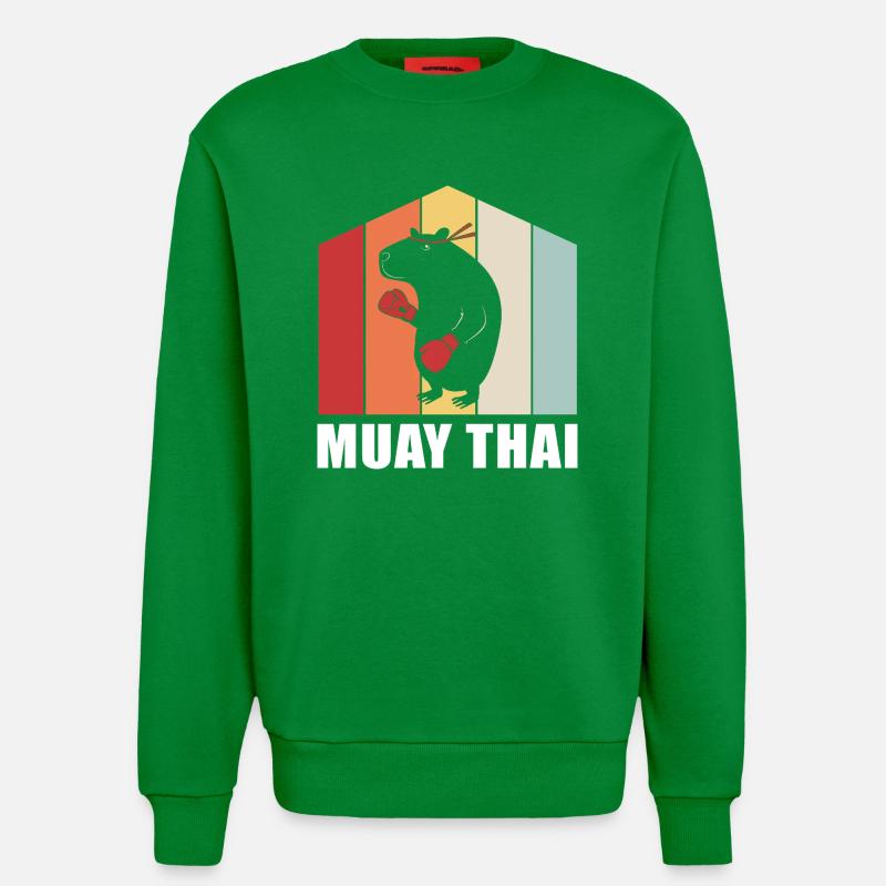 Muay thai Kickboxer Kickboxing Thai boxing - Sweatshirt - made by SPREAD  - City Green