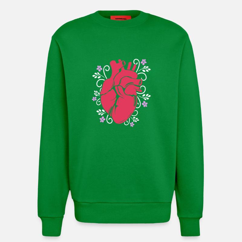 Cardiogram, cardiography, sonography, ultrasound - Sweatshirt - made by SPREAD  - City Green