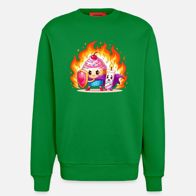 Duo Héros Fire Cake - Sweat bio décontracté fabriqué en UE - City Green
