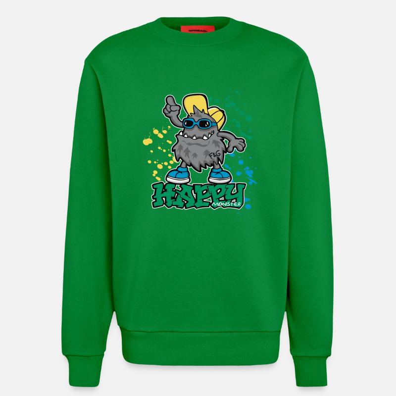 Happy Monster - Sweatshirt - made by SPREAD  - City Green