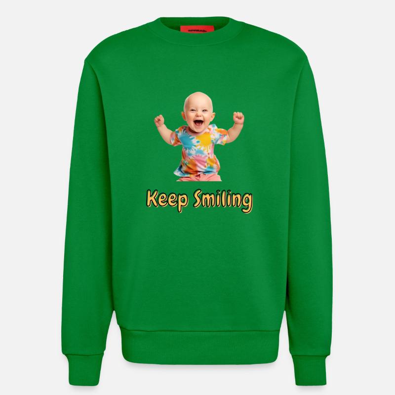 Keep Smiling - Sweatshirt - made by SPREAD  - City Green