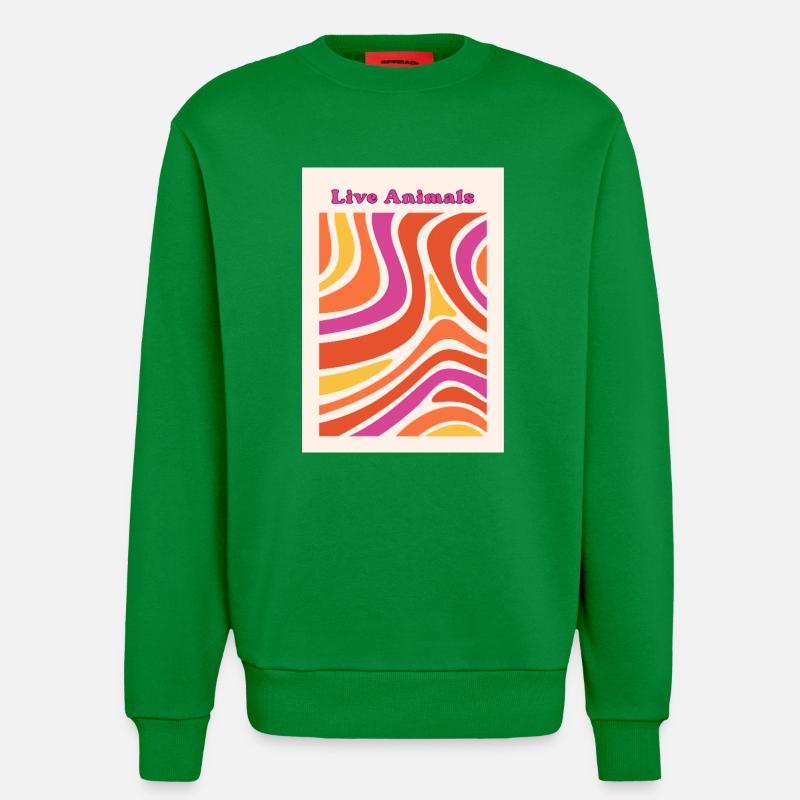 Lebendige Farbwellen - Sweatshirt - made by SPREAD - City Green