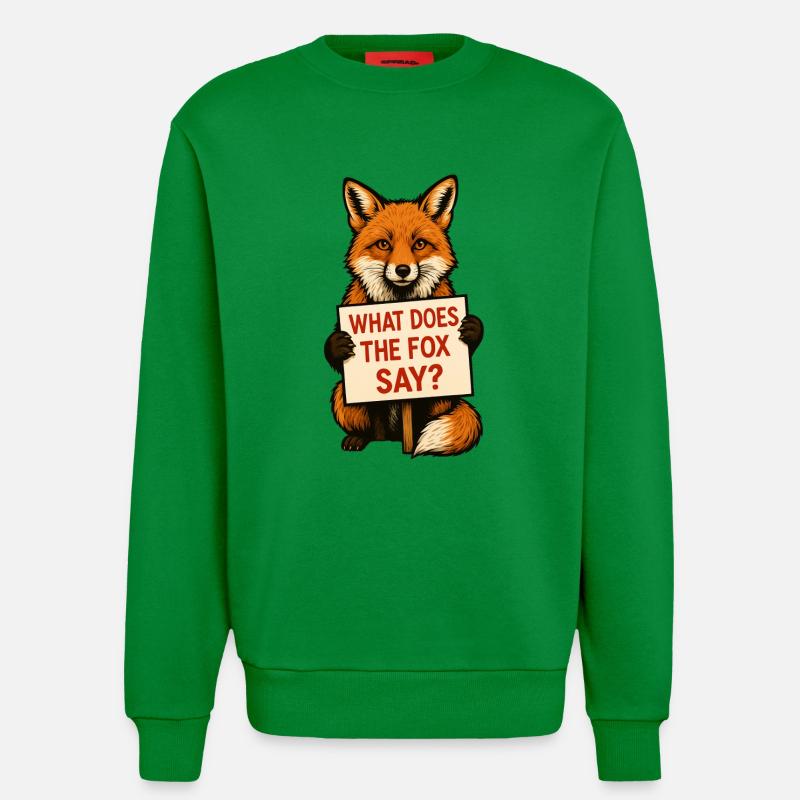 Fox | What does the fox say? - Sweatshirt - made by SPREAD - City Green