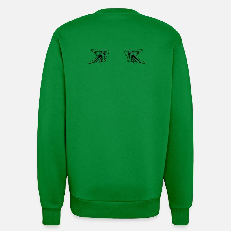 Design 14 (Flügelset, weit) - Sweatshirt - made by SPREAD  - City Green