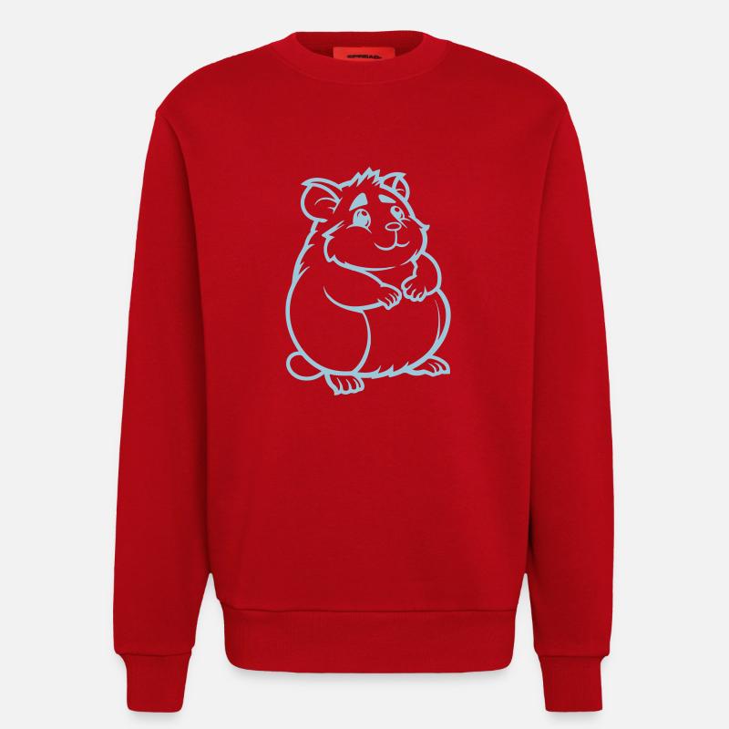 hamster comic tier - Sweatshirt - made by SPREAD  - Rot
