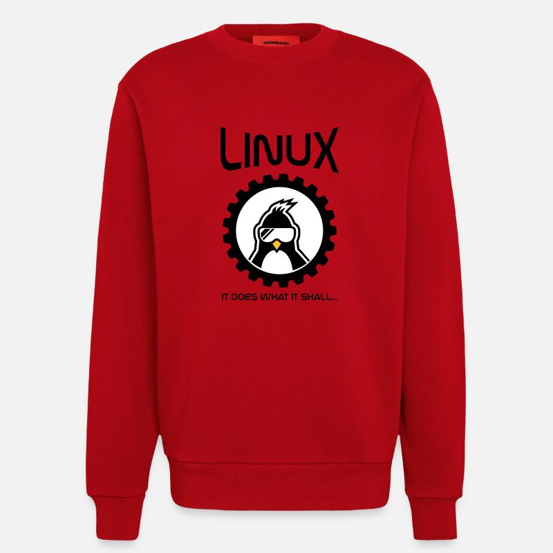 linux does what it shall - Sweatshirt - made by SPREAD  - red
