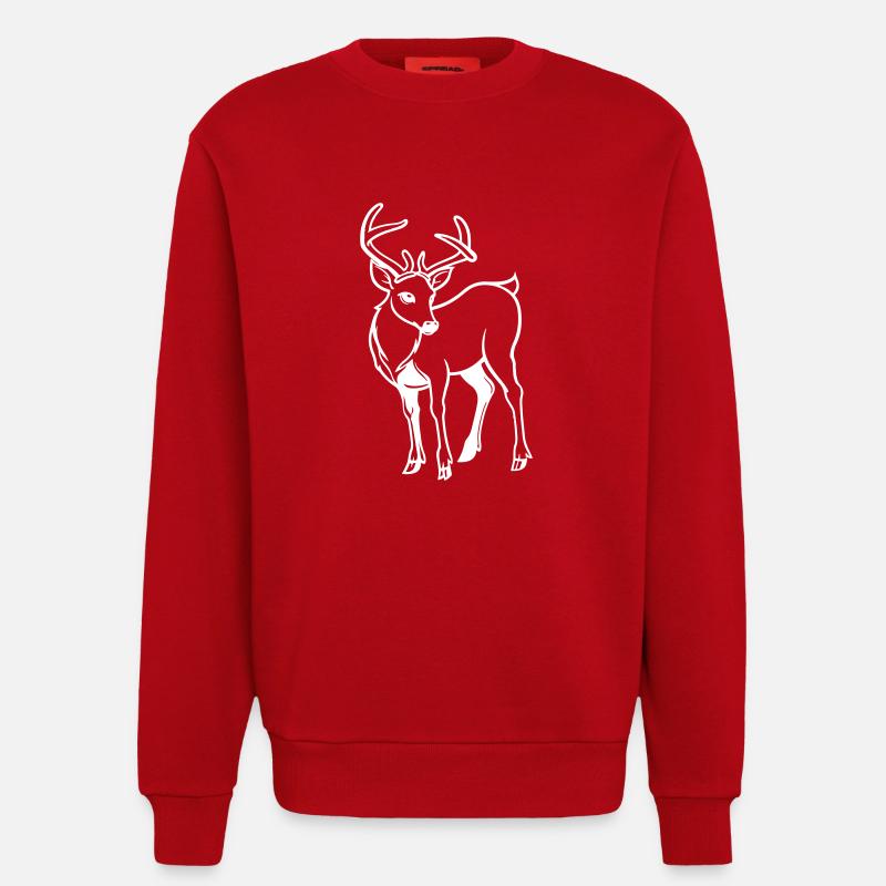 Deer Deer Comic - Sweatshirt - made by SPREAD  - red