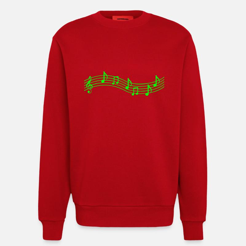 music notes - Sweatshirt - made by SPREAD  - red