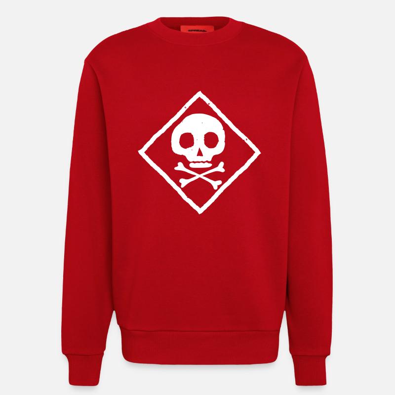Schädel und Knochen - Sweatshirt - made by SPREAD  - Rot
