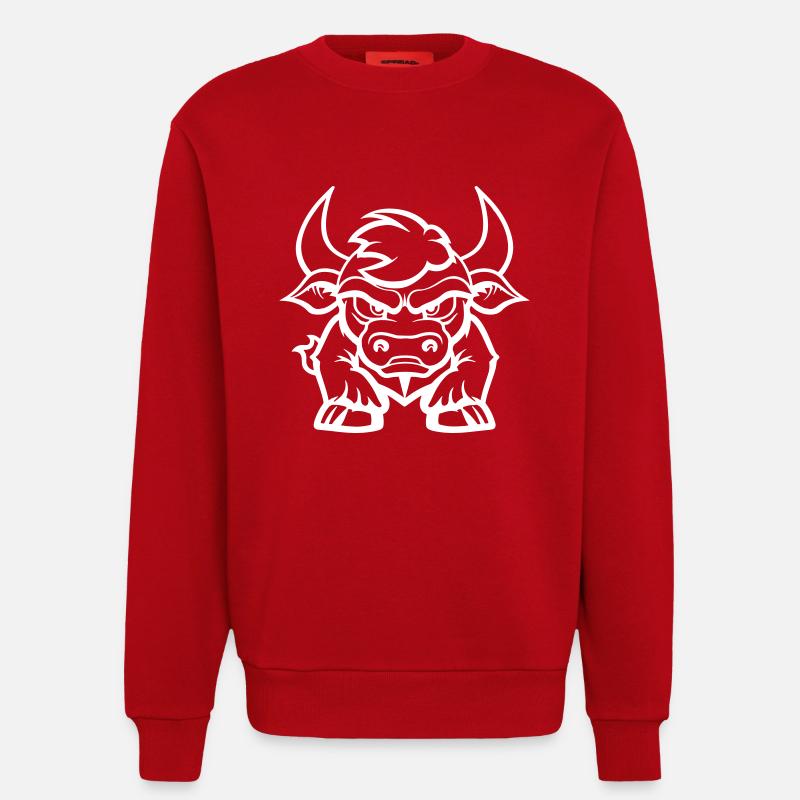 bull - Sweatshirt - made by SPREAD  - red
