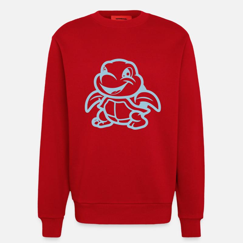 Turtle Comic - Sweatshirt - made by SPREAD  - red